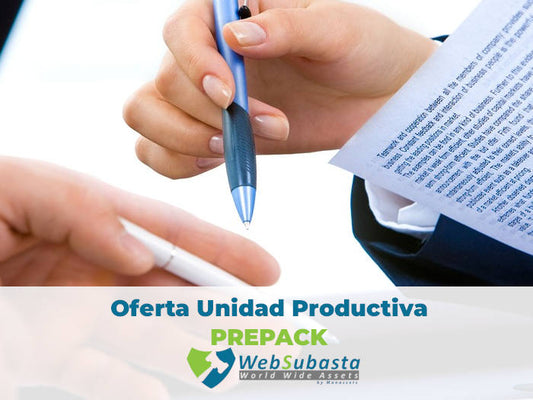 Descubre una oportunidad única: Oferta de Unidad Productiva en funcionamiento vía PREPACK
